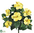 Silk Plants Direct Hibiscus Bush - Yellow - Pack of 12