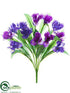Silk Plants Direct Iris Bush - Purple Blue - Pack of 12