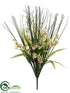 Silk Plants Direct Oncidium Orchid, Grass Bush - White Green - Pack of 12