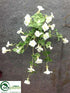 Silk Plants Direct Petunia Hanging Bush - White - Pack of 12