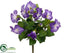 Silk Plants Direct Petunia Bush - Purple White - Pack of 12