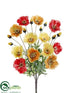 Silk Plants Direct Poppy Bush - Mixed - Pack of 12
