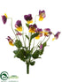 Silk Plants Direct Pansy Bush - Lavender Yellow - Pack of 12