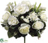 Silk Plants Direct Rose, Stephanotis, Pearl Hyacinth Bouquet - Cream - Pack of 6