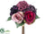 Hydrangea, Rose, Sedum Bouquet - Purple Mauve - Pack of 12