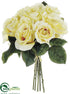 Silk Plants Direct Rose Bouquet - Yellow - Pack of 12