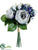 English Rose, Hydrangea Bouquet - Purple Helio - Pack of 6