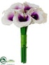 Silk Plants Direct Calla Lily Bouquet - Cream Purple - Pack of 6