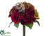Silk Plants Direct Rose, Mum Bouquet - Green Violet - Pack of 6