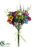 Silk Plants Direct Daisy, Ranunculus, Petunia, Hydrangea Bouquet - Mixed - Pack of 6