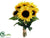 Sunflower Bouquet - Yellow - Pack of 6
