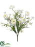 Silk Plants Direct Ranunculus Bush - Cream - Pack of 12
