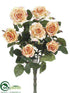 Silk Plants Direct Confetti Rose Bush - Apricot - Pack of 6
