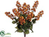 Silk Plants Direct Blossom Bush - Mustard Burgundy - Pack of 12