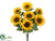 Sunflower Bush - Yellow Gold - Pack of 4