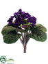 Silk Plants Direct African Violet Bush - Purple - Pack of 12