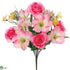 Silk Plants Direct Amaryllis, Rose Bush - Pink Mixed - Pack of 12