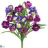 Silk Plants Direct Tulip, Iris Bush - Orchid Purple - Pack of 12