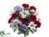 Silk Rose | Rose, Tiger Lily, Hydrangea Bush in Red White | Roses