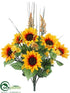 Silk Plants Direct Sunflower, Daisy Bush - Orange Yellow - Pack of 12