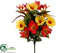 Silk Plants Direct Bird of Paradise, Hibiscus, Amaryllis, Astilbe Bush - Orange Two Tone - Pack of 6