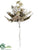 Vintage Orchid, Rose, Snowball, Fern Cascade Bouquet - Cream Green - Pack of 3