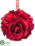 Silk Plants Direct Rose Kissing Ball - Burgundy - Pack of 12