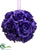 Rose Kissing Ball - Purple - Pack of 6