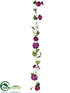 Silk Plants Direct Petunia Garland - Violet - Pack of 6