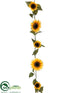 Silk Plants Direct Sunflower Garland - Yellow Gold - Pack of 6