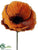 Burlap Poppy Pick - Orange - Pack of 24