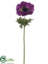 Silk Plants Direct Anemone Spray - Violet - Pack of 12
