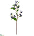 Silk Plants Direct Plastic Blueberry Spray - Blue - Pack of 12