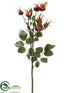 Silk Plants Direct Rose Hip Spray - Burgundy - Pack of 12