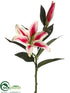 Silk Plants Direct Casablanca Lily Spray - Rebrum Pink - Pack of 12
