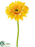 Silk Plants Direct Gerbera Daisy Spray - Yellow Soft - Pack of 24