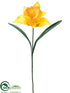 Silk Plants Direct Daffodil Spray - Yellow Orange - Pack of 6