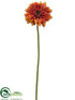Silk Plants Direct Gerbera Daisy Spray - Orange - Pack of 12