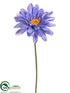 Silk Plants Direct Gerbera Daisy Spray - Blue Helio - Pack of 12