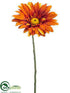 Silk Plants Direct Jumbo Gerbera Daisy Spray - Orange - Pack of 6