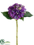 Silk Plants Direct Large Hydrangea Spray - Purple Green - Pack of 12