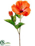 Silk Plants Direct Hibiscus Spray - Papaya Beauty - Pack of 12