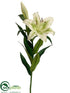 Silk Plants Direct Stargazer Lily Spray - Green - Pack of 12