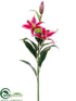 Silk Plants Direct Lily Spray - Rubrum Pink - Pack of 12