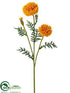 Silk Plants Direct Marigold Spray - Orange - Pack of 12