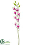 Silk Plants Direct Dendrobium Orchid Spray - Cream Orchid - Pack of 12