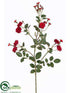 Silk Plants Direct Banksia Rose Spray - Red - Pack of 12