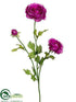 Silk Plants Direct Ranunculus Spray - Violet - Pack of 12