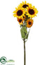 Silk Plants Direct Sunflower Bundle - Yellow - Pack of 12