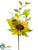 Sunflower, Blossom Spray - Yellow - Pack of 12